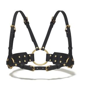 Ārdēo Black Vegan Brass High Waist Harness Women's
